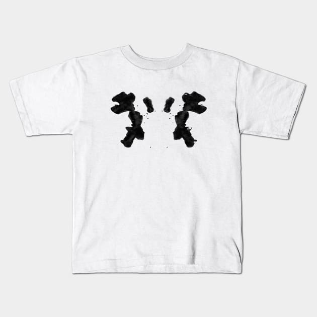 Rorschach Inkblot 02 Kids T-Shirt by amini54